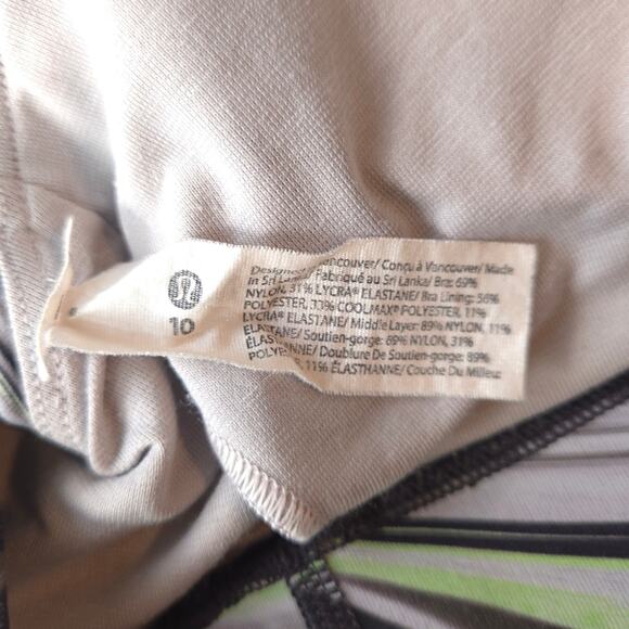 Lululemon Energy Bra Paint Glide Warp Multi Size 10 - Picture 5 of 6
